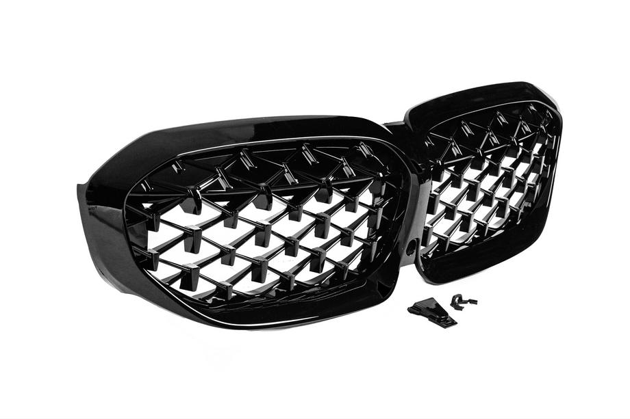 BMW 3. sērija G20/G21 2018– Nieru restes Diamond Black (2018-2022, melna apmale) Bez kameras vietas Foto 5
