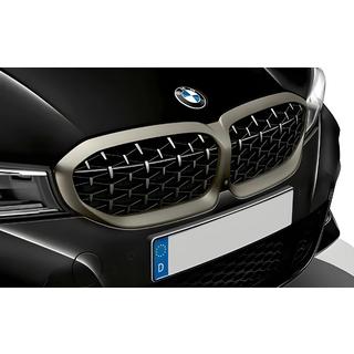 Nieru režģi Diamond Silver (2018-2022, matēta hroma apmale) BMW 3. sērija G20/G21 2018– foto 1