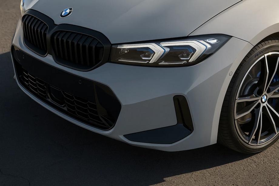 BMW 3. sērija G20/G21 2018– Nieru reste 1 Bar (2022+, matēti melna) Image