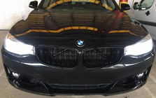 BMW 3. sērija F34 2013–2020 M-Look nieru reste (spīdīgi melna) foto 3