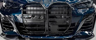 BMW 4. sērija G22/23/26 2020– M-Look nieru restes (G26, spīdīgi melnas) foto 3