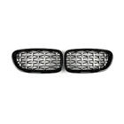 BMW 5. sērija F10/F11 2010–2016 Nieru režģi Diamond Silver (melna apmale) foto 2