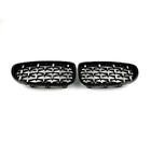 BMW 5. sērija F10/F11 2010–2016 Nieru režģi Diamond Silver (melna apmale) foto 4