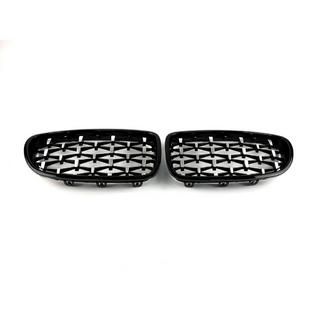 Nieru režģi Diamond Silver (melna apmale) BMW 5. sērija F10/F11 2010–2016 foto 4