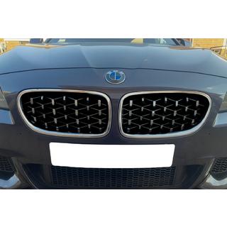 Nieru režģis Diamond Silver (hroma apmale) BMW 5. sērija F10/F11 2010–2016 foto 1