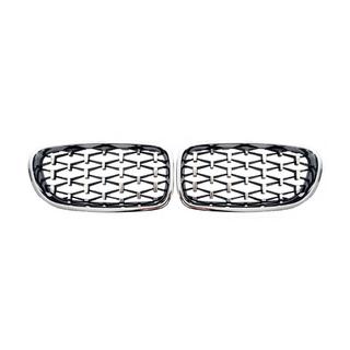 Nieru režģis Diamond Silver (hroma apmale) BMW 5. sērija F10/F11 2010–2016 foto 2