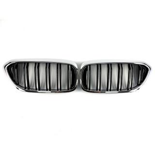 Nieru tipa reste M-Look (2017-2020, melns spīdīgs ar hromētu apmali) BMW 5. sērija G30/G31 2017–2023 foto 2