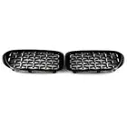 BMW 5. sērija G30/G31 2017–2023 Nieru restes Diamond Silver V1 (2017-2020, melna apmale) foto 4