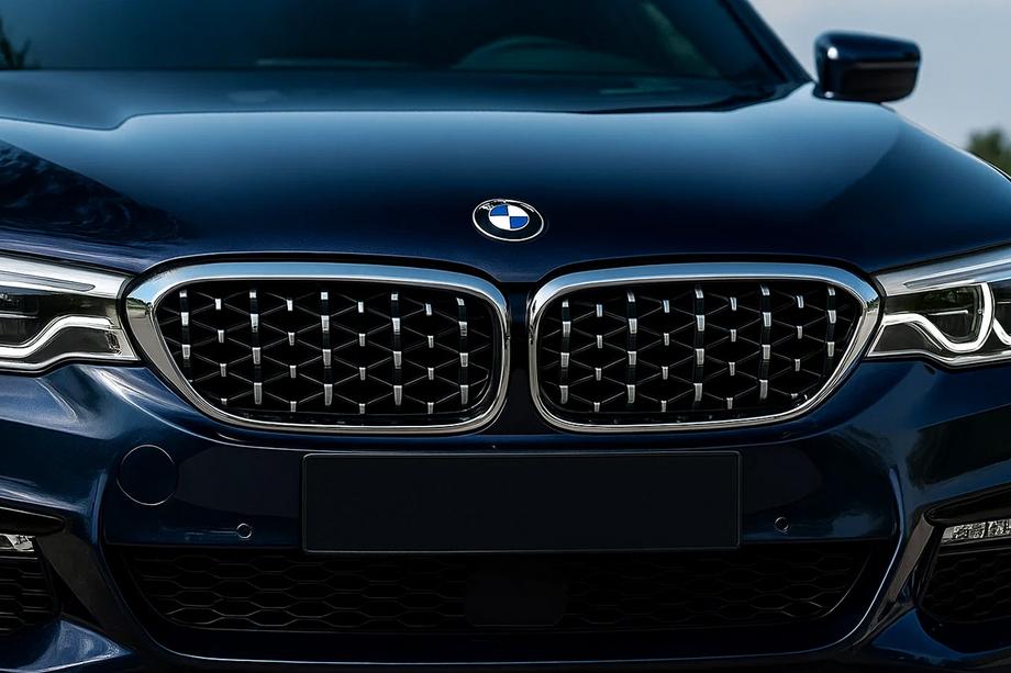 BMW 5. sērija G30/G31 2017–2023 Nieru reste Diamond Silver V1 (2017-2020, hroma apmale) Image