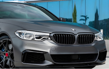 BMW 5. sērija G30/G31 2017–2023 Nieru restes 1 Bar (2017-2020, matēti melns) foto 1