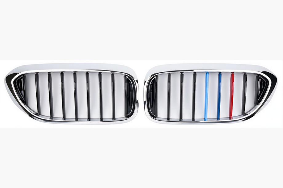 BMW 5. sērija G30/G31 2017–2023 Nieru reste 1 Bar (2017-2020, M-Color ar hromētu apmali) Foto 2