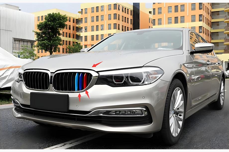 BMW 5. sērija G30/G31 2017–2023 Nieru reste 1 Bar (2017-2020, M-Color ar hromētu apmali) Foto 3