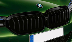 BMW 5. sērija G30/G31 2017–2023 Nieru režģi 1 Bar (2021+, spīdīgi melns) foto 1