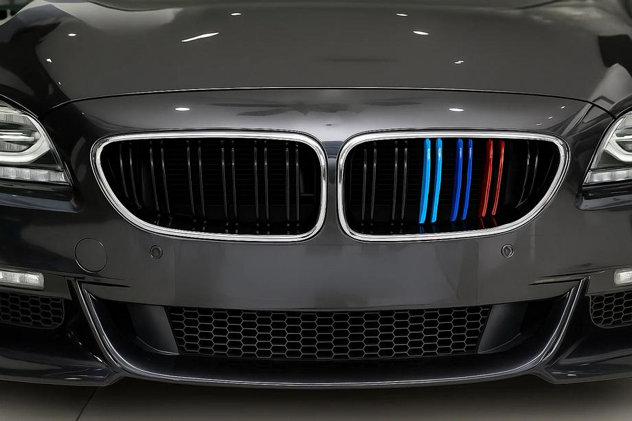 BMW 6. sērija F12/F13/F06 2011–2018 Nieru restes M-Look (M-Color ar hromētu apmali) Foto 1