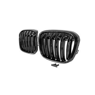 M-Look nieru režģi (2015-2019, spīdīgi melns) BMW X1 F48 2015–2022 foto 4
