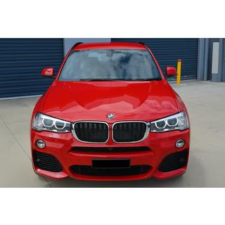 Nierīšu restes M-Look (2014-2018, spīdīgi melnas ar hroma apmali) BMW X3 F25 2011–2018 foto 1