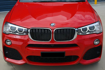 BMW X4 F26 2014–2018 M-Look nieru restes (spīdīgi melnas ar hroma apmali) foto 1