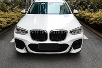 BMW X3 G01 2018– M-Look nieru reste (2018-2021, melns spīdīgs ar hromētu apmali) foto 1