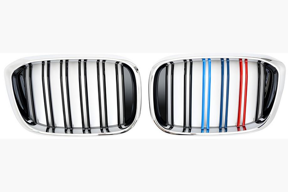 BMW X3 G01 2018– M-Look nieru režģis (2018-2021, M-Color ar hroma apmali) Foto 2