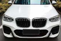 BMW X4 G02 2018– M-Look nieru reste (2018-2021, melns spīdīgs ar hromētu apmali) foto 1