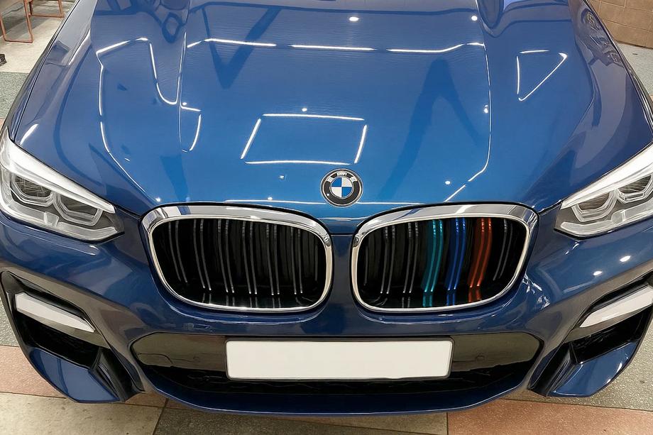 BMW X4 G02 2018– M-Look nieru režģis (2018-2021, M-Color ar hroma apmali) Foto 1