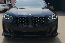 BMW X3 G01 2018– Nieru restes Diamond Silver (2021+, melna apmale) foto 1