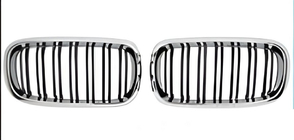 BMW X6 F16 2014–2019 M-Look nieru restes (spīdīgi melnas ar hroma apmali) foto 2