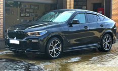 BMW X6 G06 2019–2027 M-Look nieru reste (2019-2022, spīdīgi melna) foto 2