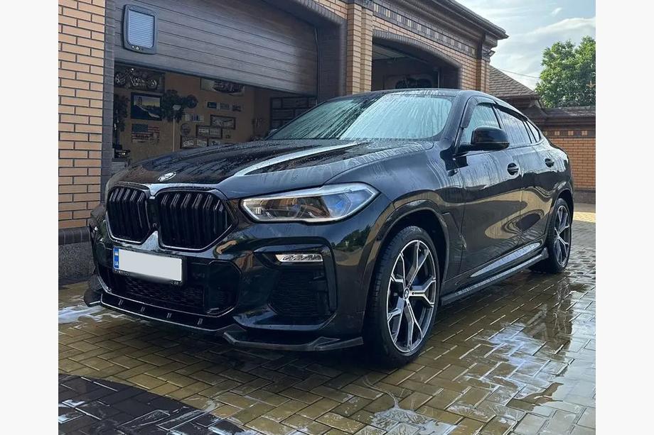 BMW X6 G06 2019–2027 M-Look nieru reste (2019-2022, spīdīgi melna) Image