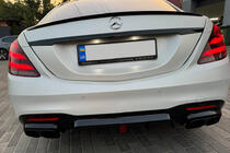 Mercedes S-class W222 2013–2022 Aizmugurējais difuzors BRB (krāsošanai, 2018+) foto 9