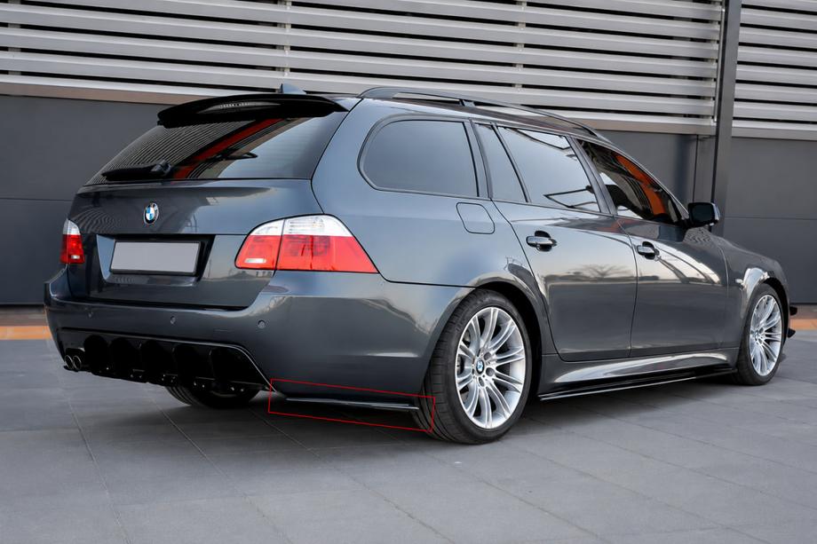 BMW 5. sērija E60/E61 2003–2010 Aizmugurējās FLAP uzlikas DPT (spīdīgi melns) Image