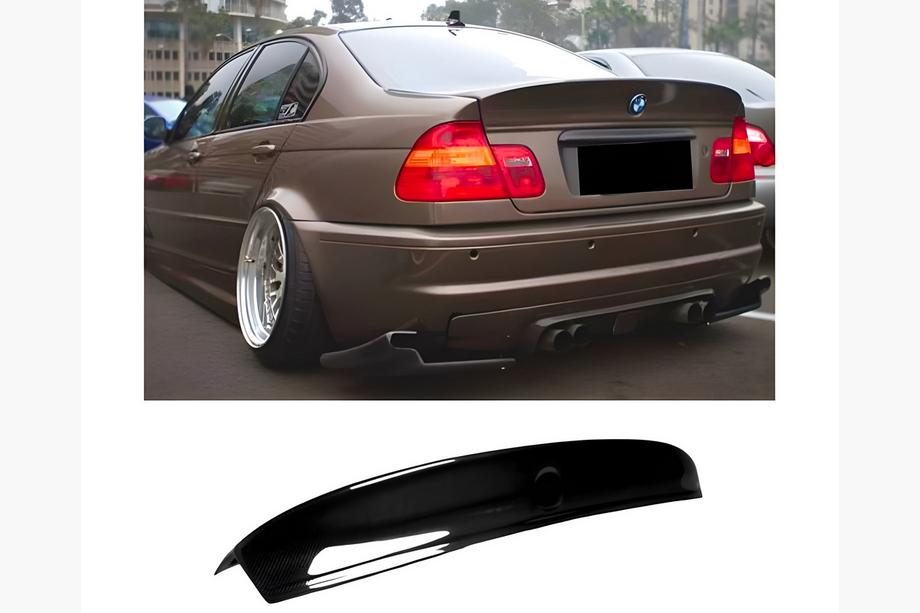 BMW 3. sērija E46 1998–2006 CSL stila V1 spoileris (SD, spīdīgi melns) Image
