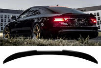 Audi A7 2010–2018 Spoileris DPT V2 (Sedans, melns spīdīgs) foto 1
