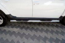 Dacia Duster 2008–2018 Sānu sliekšņu caurules ar ieliktņiem (2 gab., nerūsējošais tērauds) foto 1