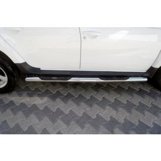 Sānu sliekšņu caurules ar ieliktņiem (2 gab., nerūsējošais tērauds) Dacia Duster 2008–2018 foto 1