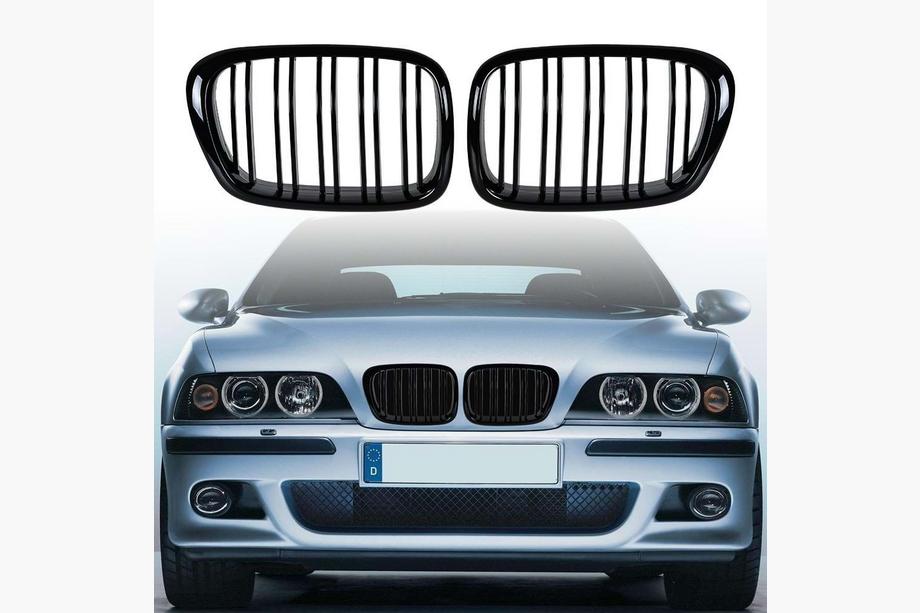 BMW 5. sērija E39 1996–2003 Nieru režģi M-Look (2000-2003, melns spīdīgs) Image