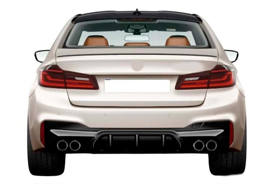 BMW 5. sērija G30/G31 2017–2023 DPT aizmugurējais difuzors (M-Sport/M5 F90, spīdīgi melns) Image