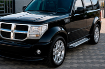 Dodge Nitro 2006–2011 Sānu pakāpieni Allmond Grey (2 gab., alumīnijs) foto 1