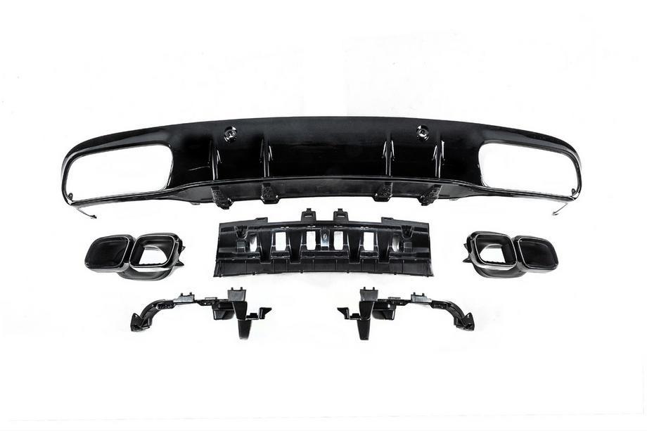 Mercedes C-class W205 2014–2021 Virsbūves komplekts ar difuzoru Coupe (Black Mamba C63GT dizains) Foto 7