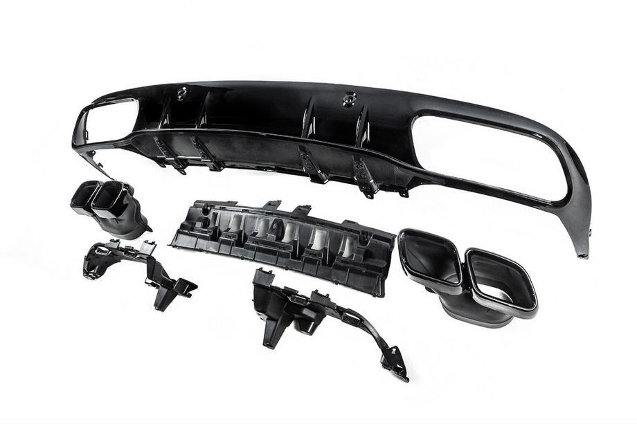 Mercedes C-class W205 2014–2021 Virsbūves komplekts ar difuzoru Coupe (Black Mamba C63GT dizains) Foto 8