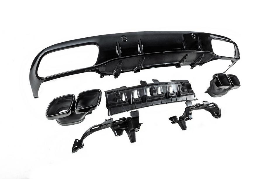 Mercedes C-class W205 2014–2021 Virsbūves komplekts ar difuzoru Coupe (Black Mamba C63GT dizains) Foto 9