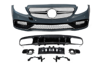 Mercedes C-class W205 2014–2021 Virsbūves komplekts ar difuzoru priekš Coupe (AMG C63-designs 2014-2018) foto 1