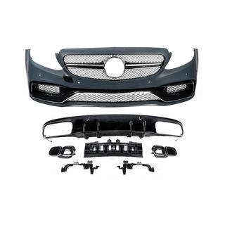 Virsbūves komplekts ar difuzoru priekš Coupe (AMG C63-designs 2014-2018) Mercedes C-сlass W205 2014–2021 foto 1