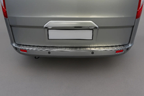Ford Custom 2013–2022 Hroma līste virs numurzīmes (bez kameras, nerūsējošais tērauds) foto 1