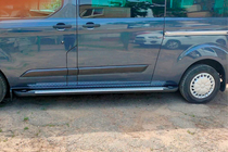 Ford Custom 2013–2022 Sānu pakāpieni Allmond Grey (2 gab., alumīnija) Garā riteņu bāze foto 4