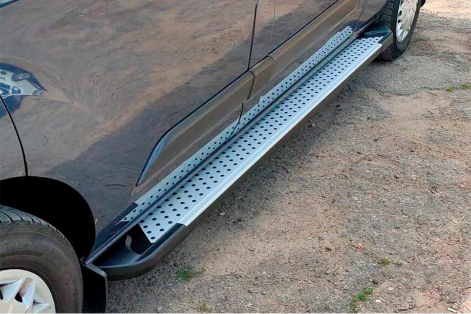 Ford Custom 2013–2022 Sānu pakāpieni Allmond Grey (2 gab., alumīnija) Garā riteņu bāze Image
