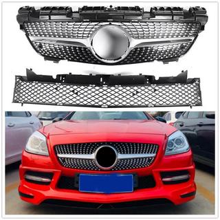 Priekšējais radiatora režģis Diamond Black Mercedes SLK R172 2011–2016 foto 3