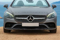 Mercedes SLC R172 2016–2020 Priekšējā radiatora reste Diamond Silver foto 1