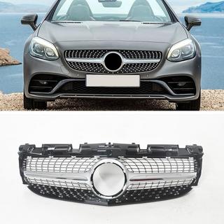 Priekšējā radiatora reste Diamond Silver Mercedes SLC R172 2016–2020 foto 3