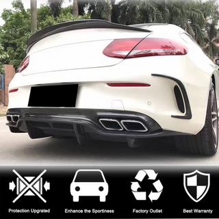 Aizmugurējā bufera difuzors V2 (C63 AMG Coupé/Cabriolet 2015-2019, oglekļa šķiedra) foto 2